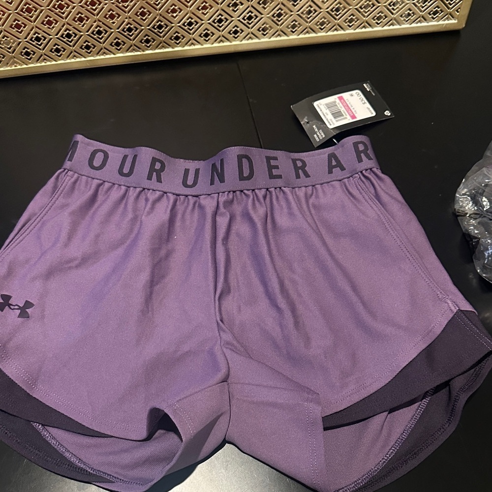 Under Armour Women's Athletic Shorts in Purple - Picture 1 of 3